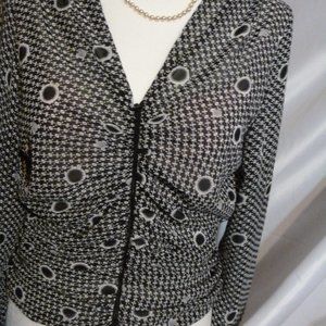 Woman's Career FRONT ZIP BLOUSE, long sleeves